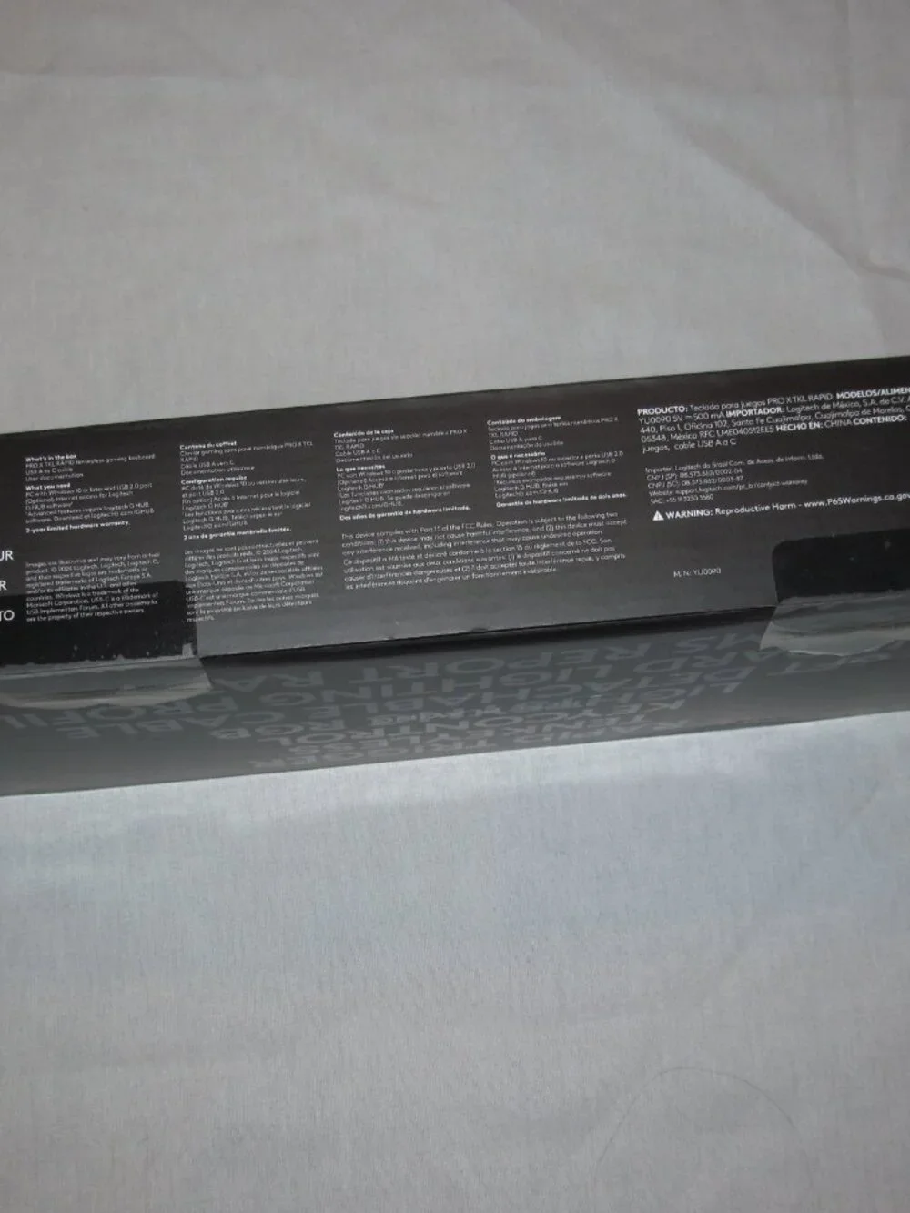 Logitech PRO X TKL RAPID Gaming Keyboard NEW SEALED Black Wired LED Illuminated